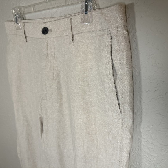 Old Navy Men's 90's Straight Linen-Blend Chino Pants 32x30 55% Linen 45% Cotton - Picture 4 of 9